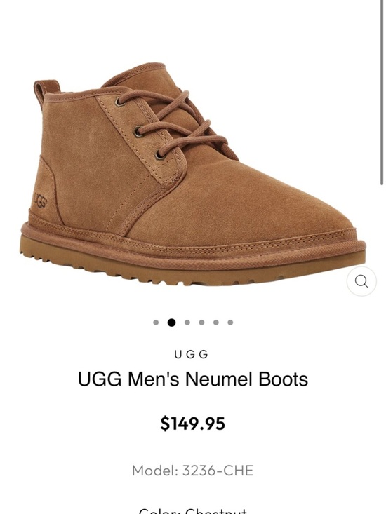 UGG Chestnut Suede Lace-Up Ankle Boot